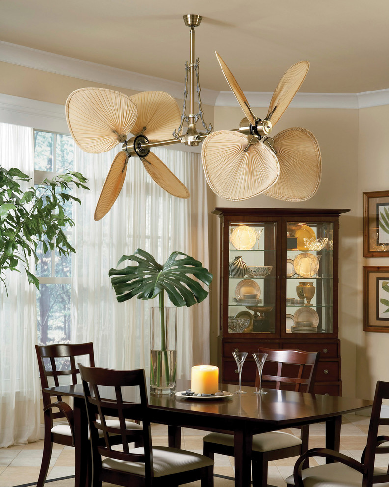 Example of an island style dining room design