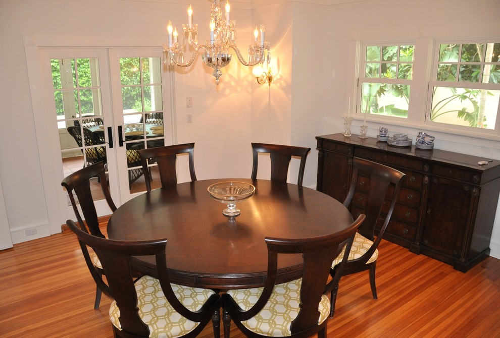 Island style dining room photo in Miami