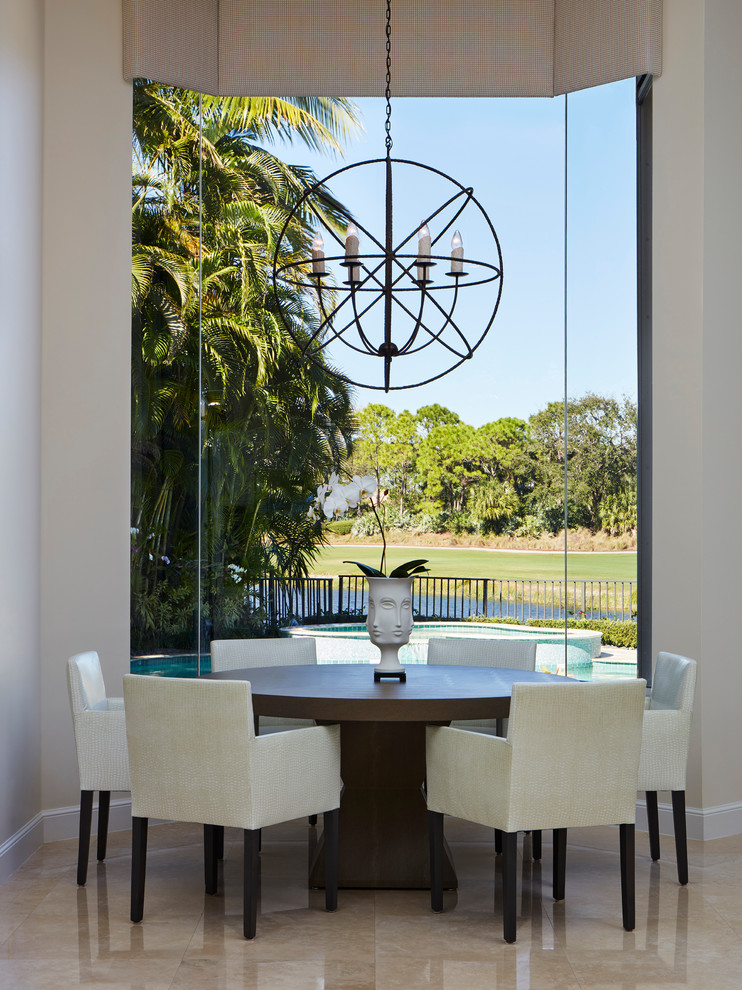 Inspiration for a mediterranean dining room remodel in Miami