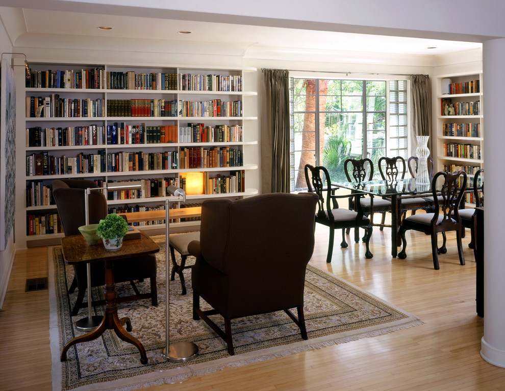 Design ideas for a classic open plan dining room in Austin.