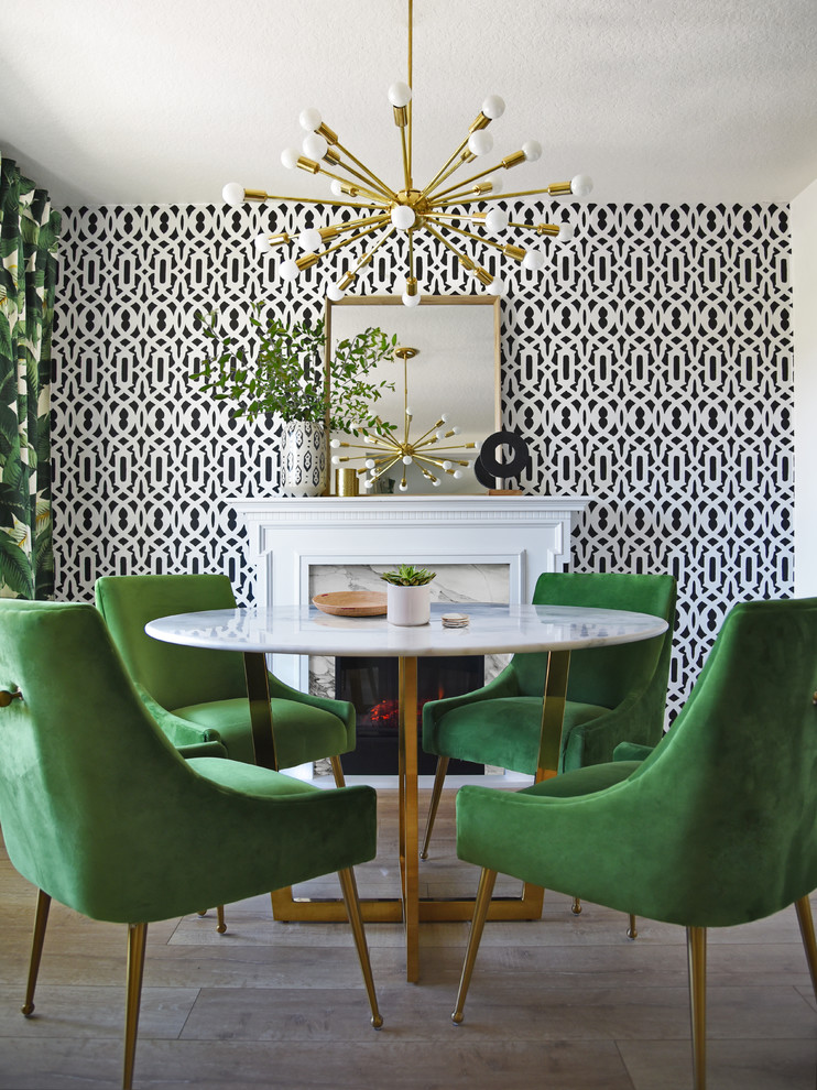 Design ideas for a classic dining room in Orange County.