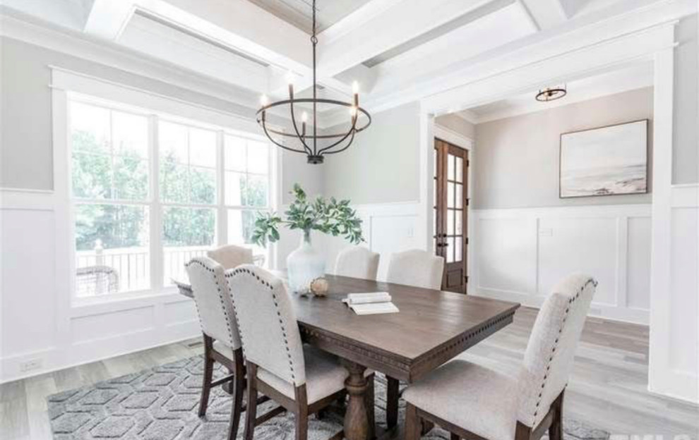 Parade of Homes 2019 Brayton Park Pl. Rustic Dining Room Raleigh by reDefine Home Design