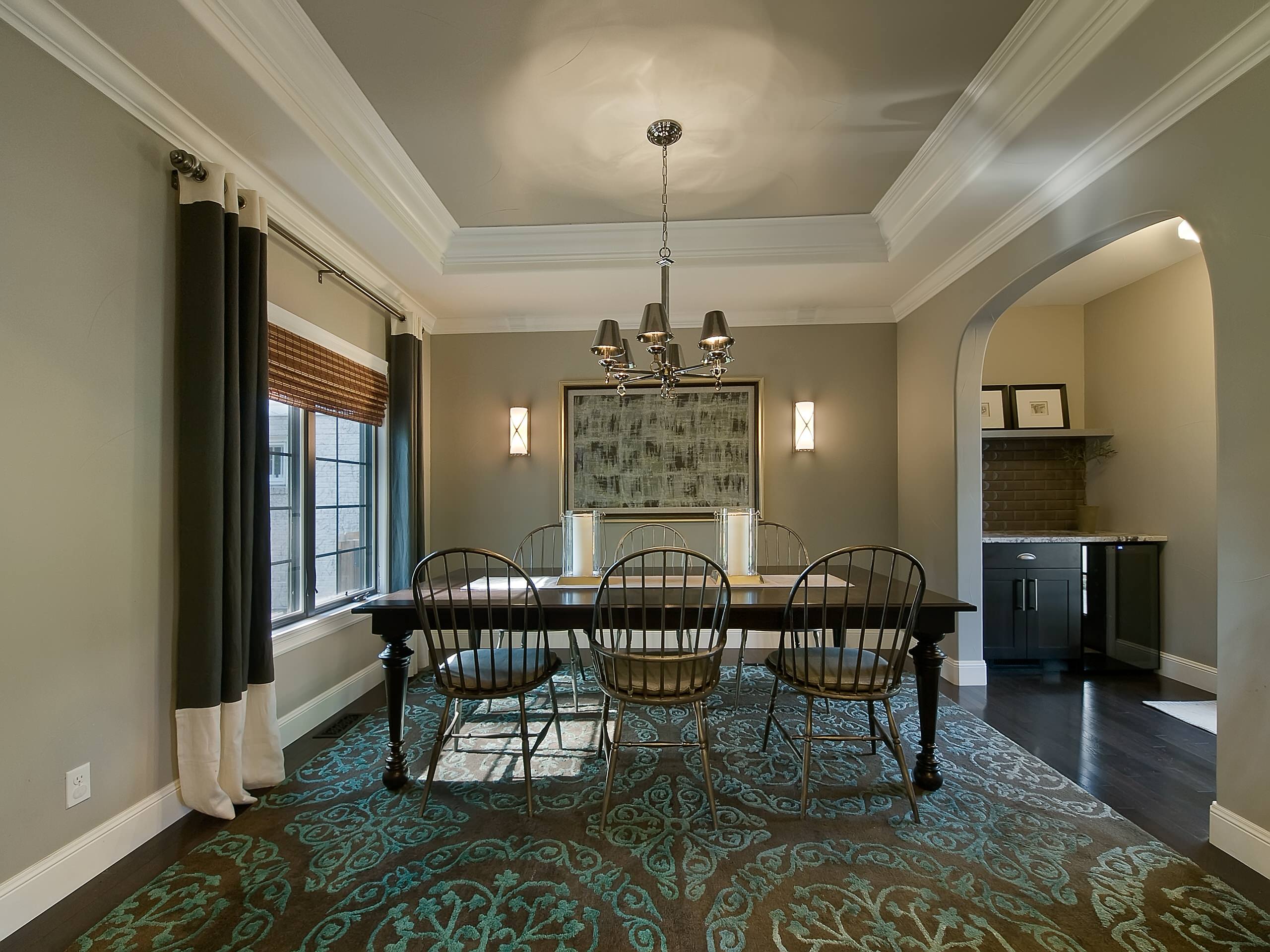 tray ceiling dining room