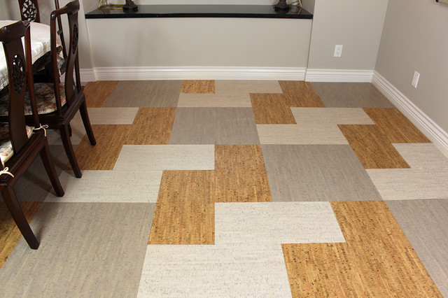 Parquet Flooring cork tiles design - Contemporary - Dining Room - Seattle -  by iCork Floor | Houzz UK