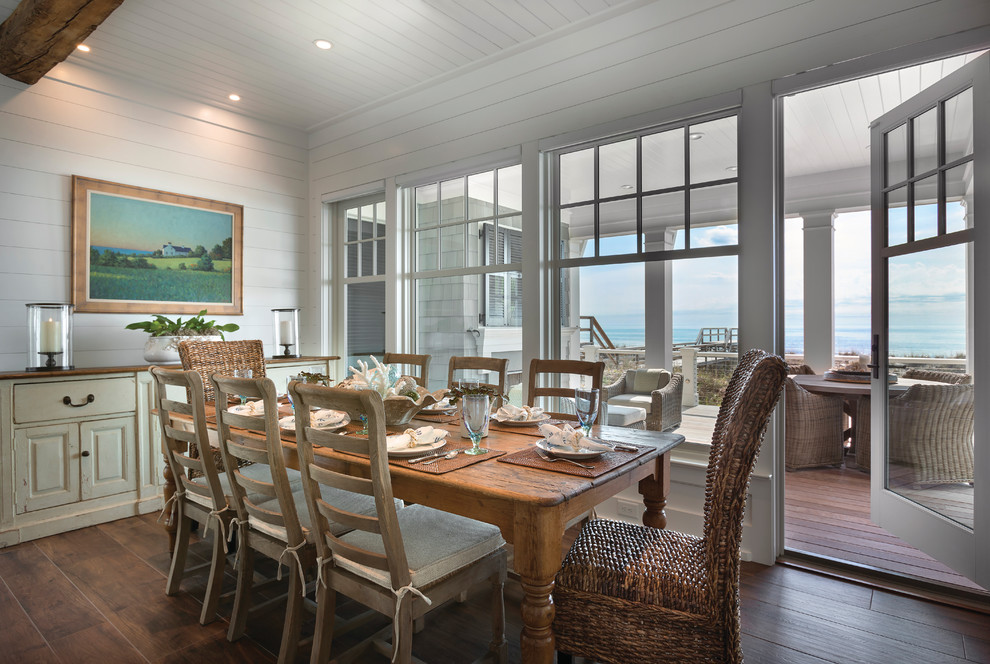 Beach style dining room photo in Charleston