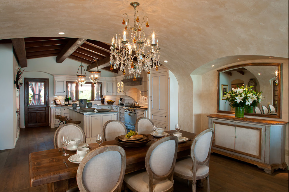 Design ideas for a mediterranean dining room in Los Angeles.