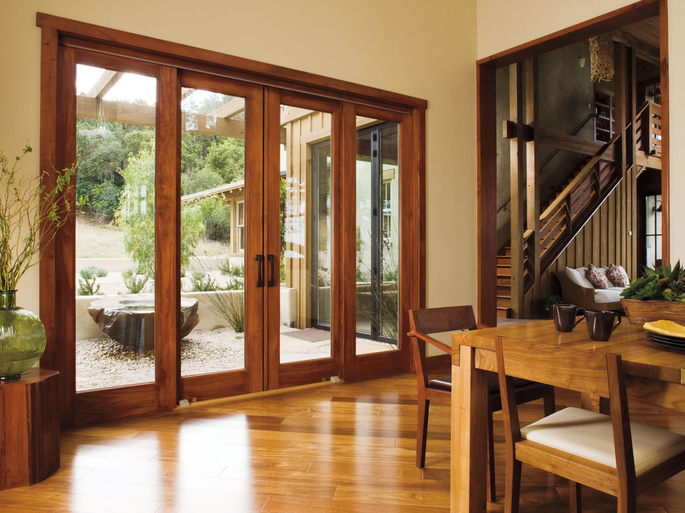 Pella® Architect Series® 4Panel Sliding Patio Door Traditional Dining Room Cedar Rapids