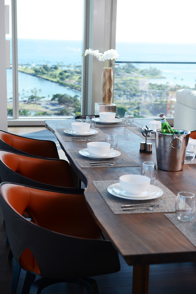 Inspiration for a contemporary dining room in Hawaii.