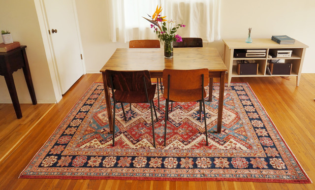 Rugs Wood Floor Dining Room