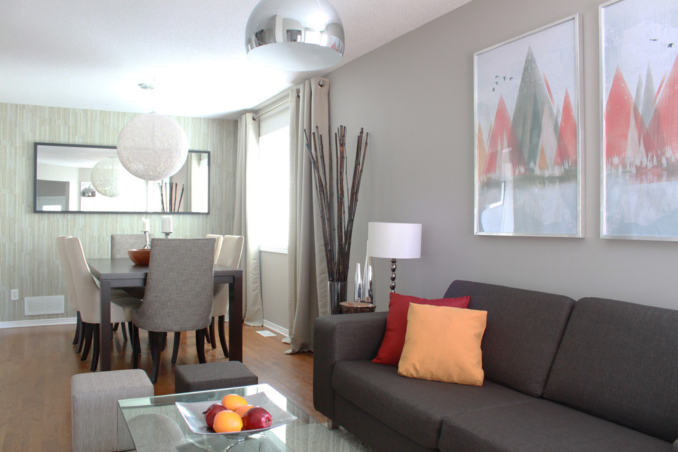 Example of a trendy great room design in Ottawa