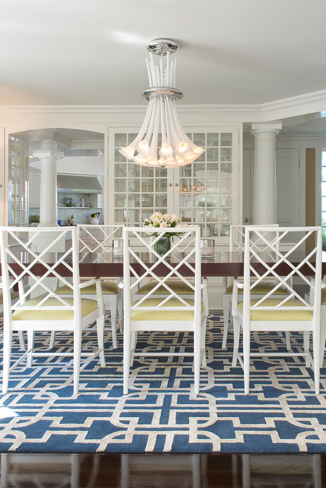 Inspiration for a coastal dining room remodel in New York