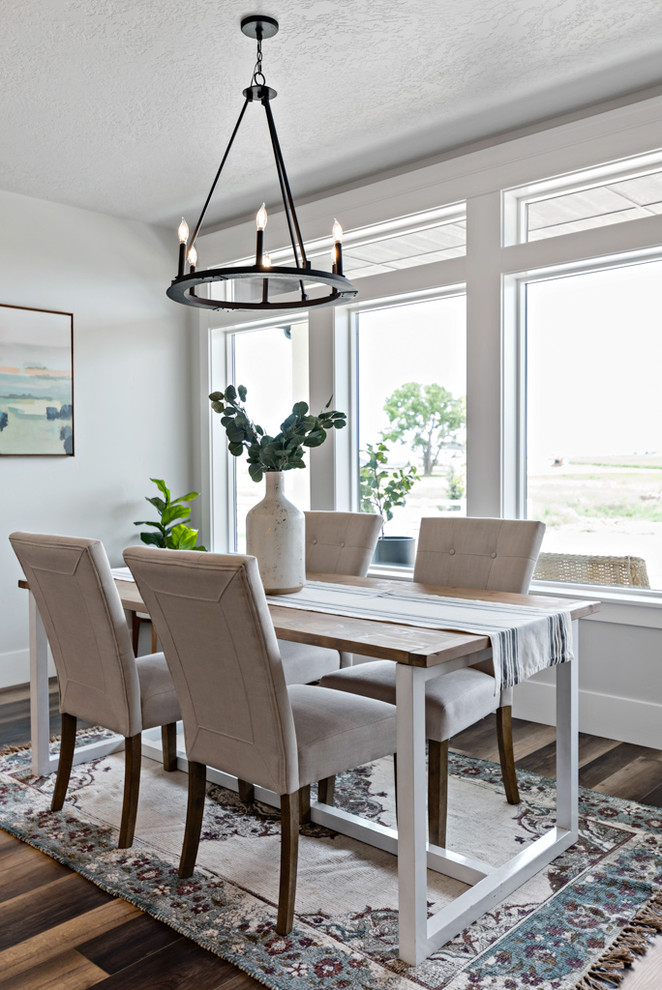 Inspiration for a farmhouse dining room remodel in Other