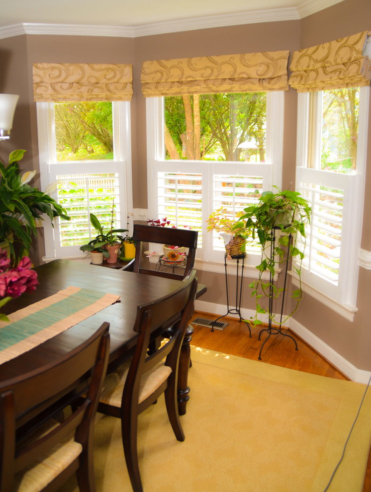 Plantation Shutters & Window Coverings Transitional Dining Room