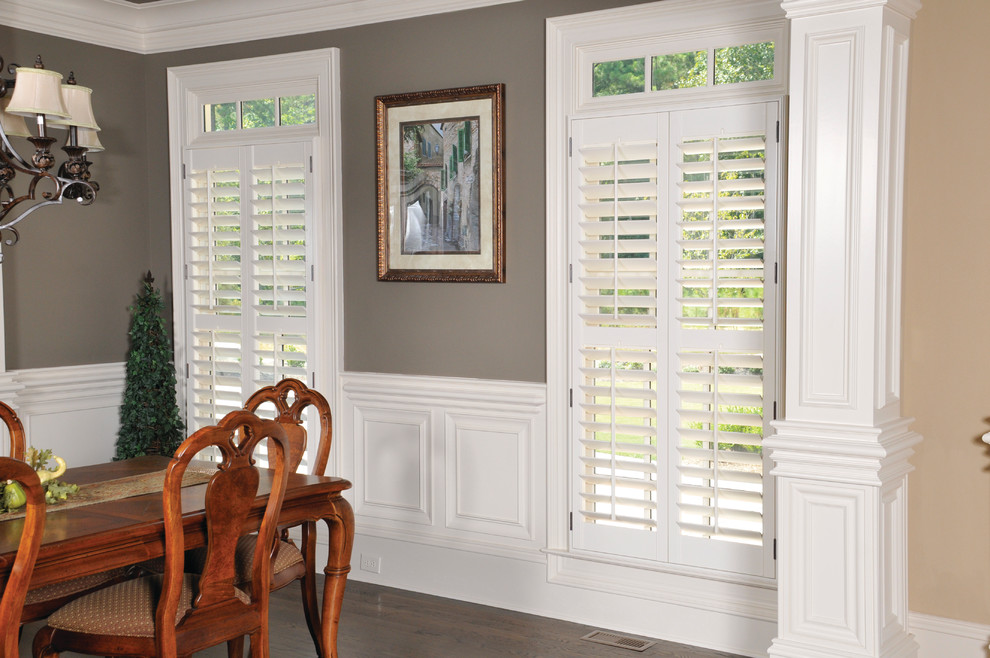 Plantation Shutters Traditional Dining Room Boston By Shades In Place Houzz