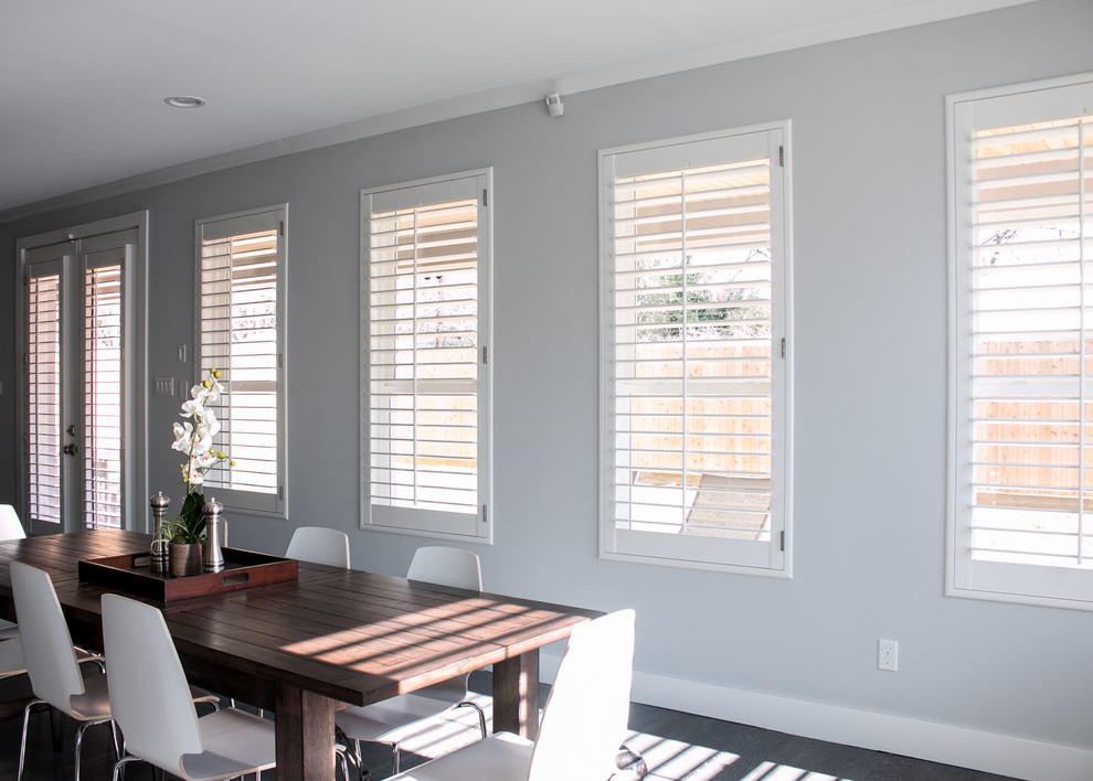 Plantation Shutters Traditional Dining Room Houston by The