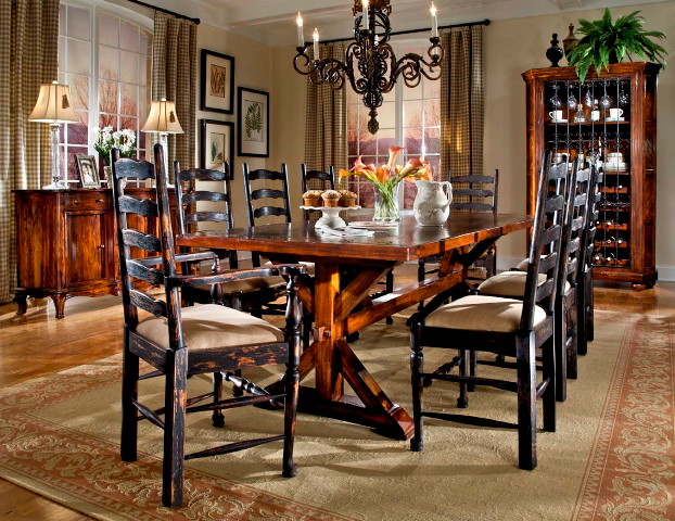 Design ideas for a country dining room in Philadelphia.