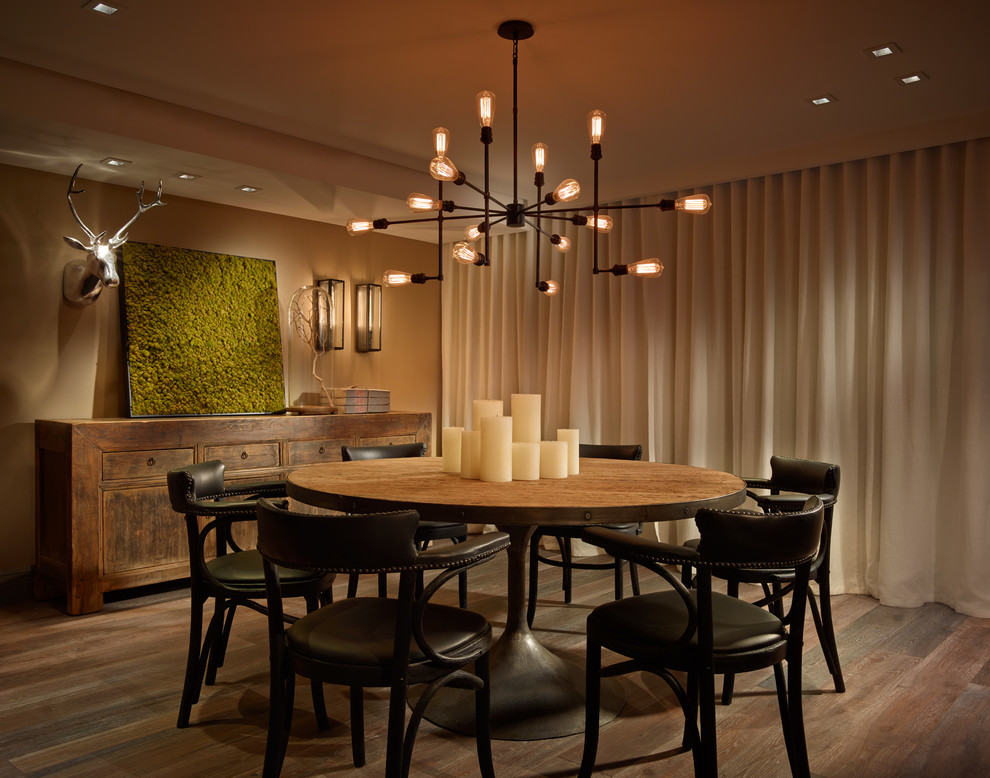 Inspiration for a transitional dining room remodel in Miami