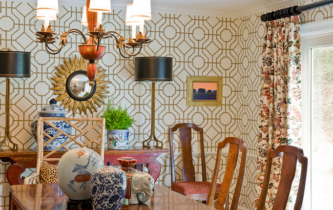 Inspiration for an eclectic dining room in Boston.