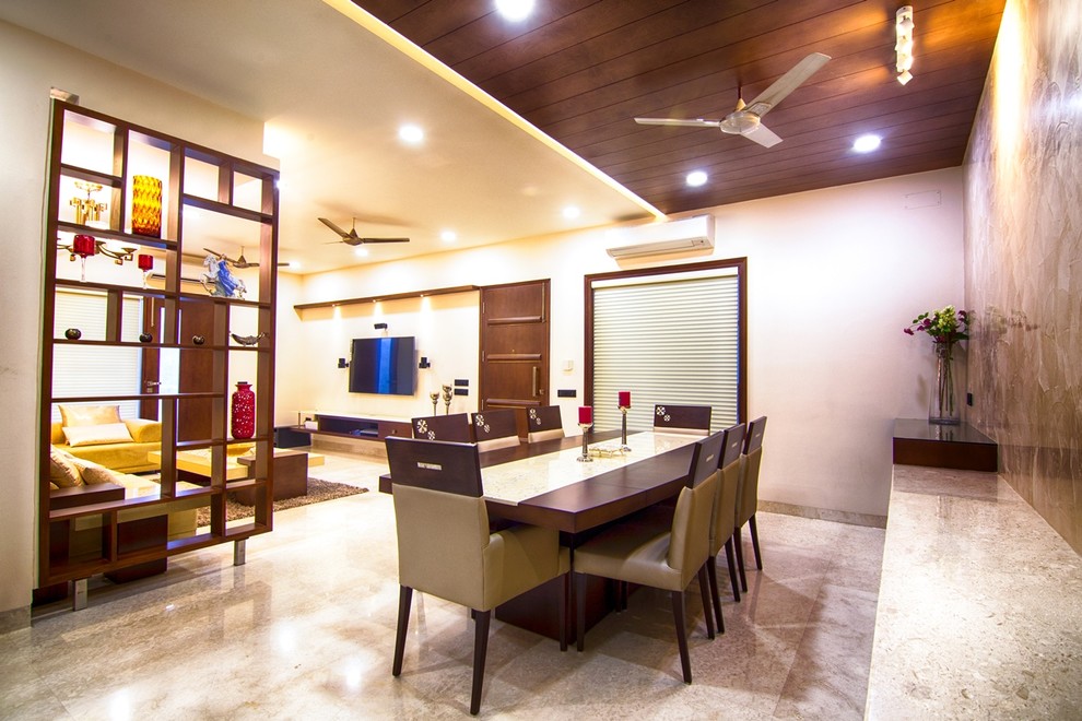 Photo of a contemporary dining room in Delhi.