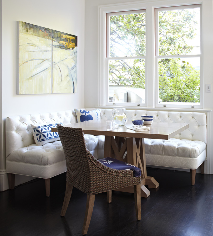 Inspiration for a timeless brown floor breakfast nook remodel in San Francisco