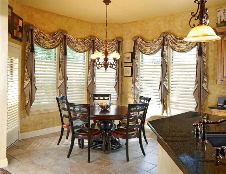 Inspiration for a mediterranean dining room remodel in Dallas