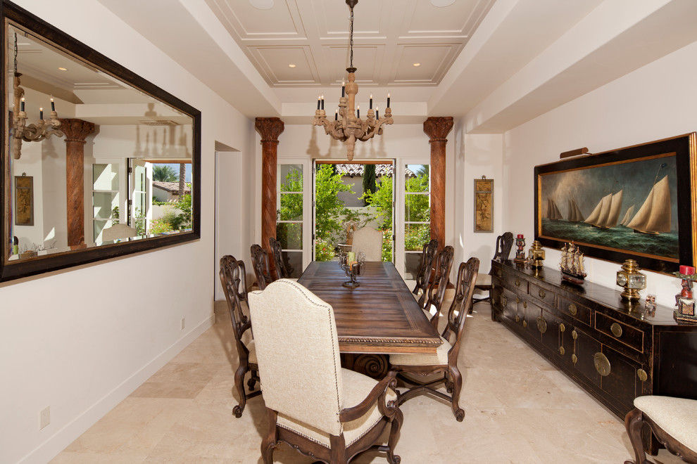 Inspiration for a mediterranean dining room in Orange County.