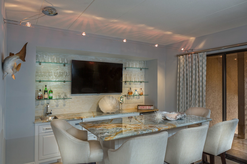 Dining room - coastal dining room idea in Austin