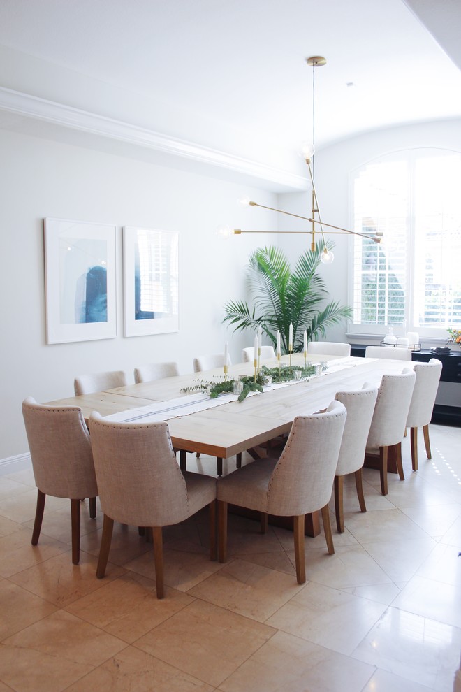Transitional dining room photo in Miami