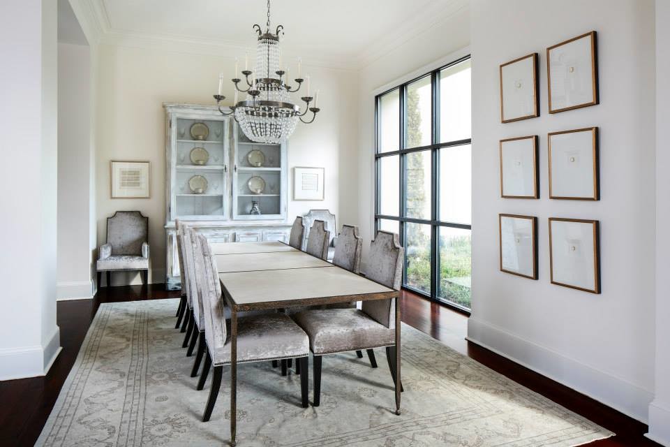 Example of a minimalist dining room design in New Orleans