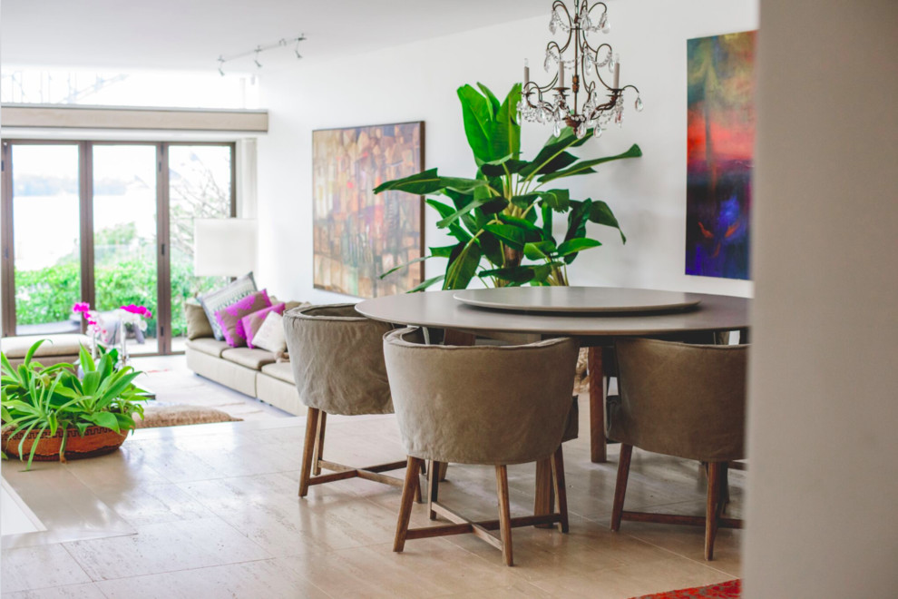 This is an example of a world-inspired dining room in Sydney.