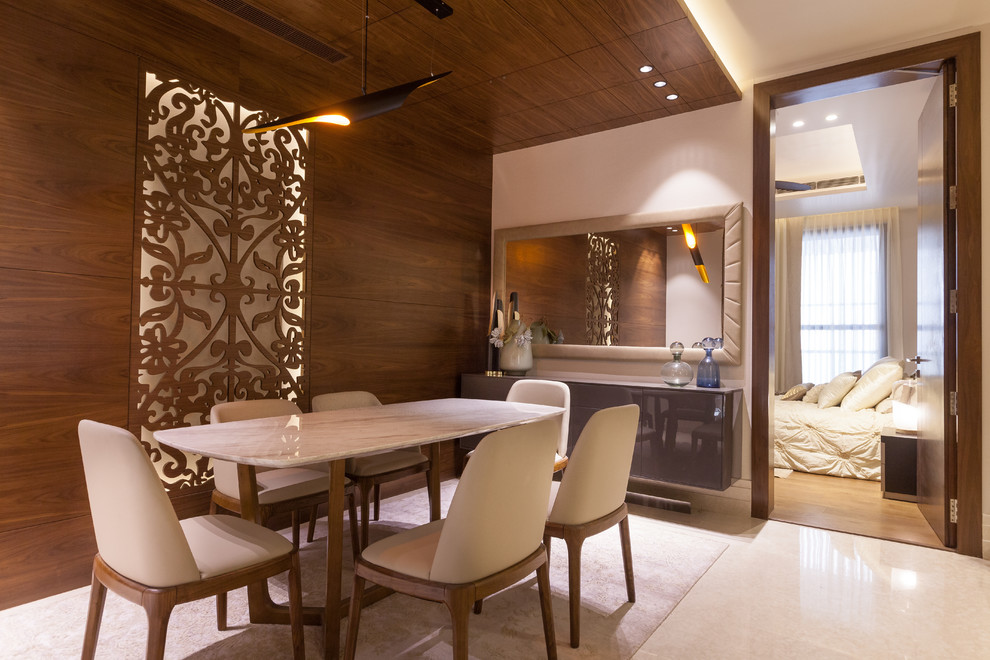 Inspiration for a contemporary dining room in Delhi.