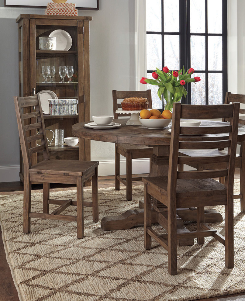 Quincy Reclaimed Pine Round Dining Table by Kosas Home Farmhouse