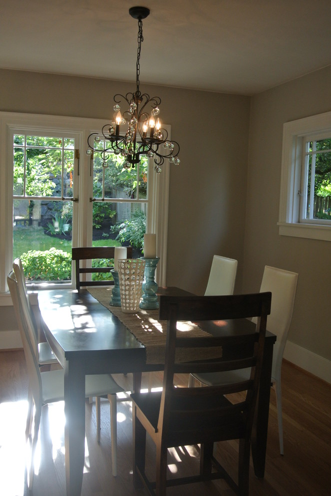 Inspiration for a transitional dining room remodel in Seattle