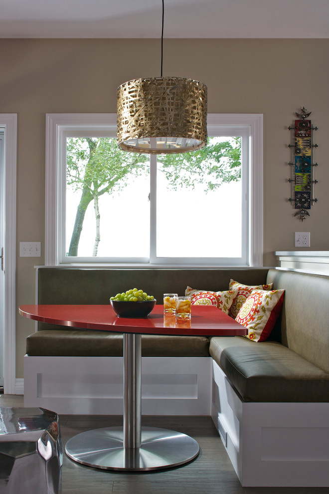Example of a mid-sized trendy kitchen/dining room combo design in Grand Rapids