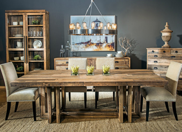 Example of a trendy dining room design in Houston