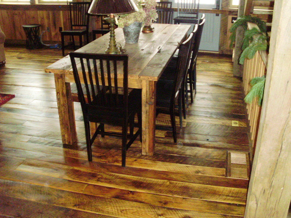 Inspiration for a rustic dining room remodel in Other