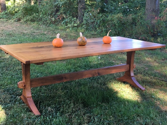 Reclaimed Wood Trestle Tables Dining Room Philadelphia By Furniture From The Barn Houzz Ie Reclaimed Wood Trestle Tables Dining, Reclaimed Wood Furniture Philadelphia