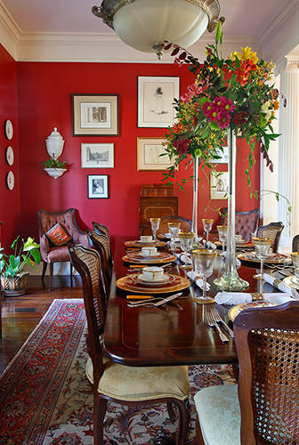 Red Dining Room Traditional, New Orleans Style Dining Room Furniture