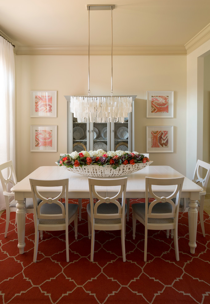 Inspiration for a classic dining room in Little Rock with beige walls.