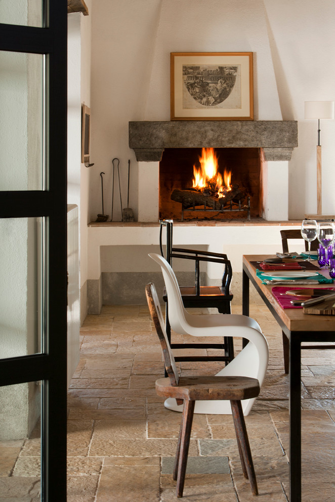 Immagine di una sala da pranzo rustica