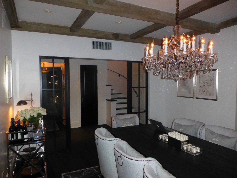 Example of a trendy dining room design in Miami