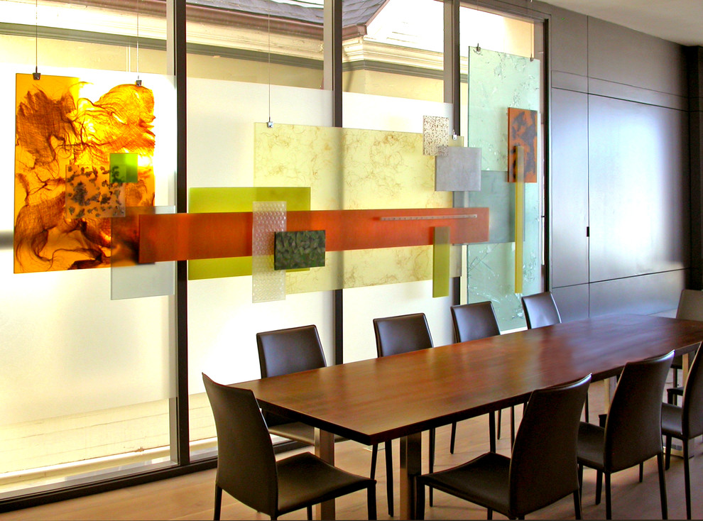 Resin Custom Art Panel Screen Installation Modern Dining Room San