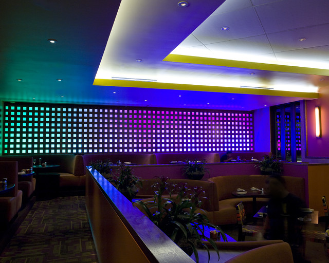 Restaurant LED lighting - Éclectique - Salle à Manger - Houston - par Betsy  Correa | Houzz
