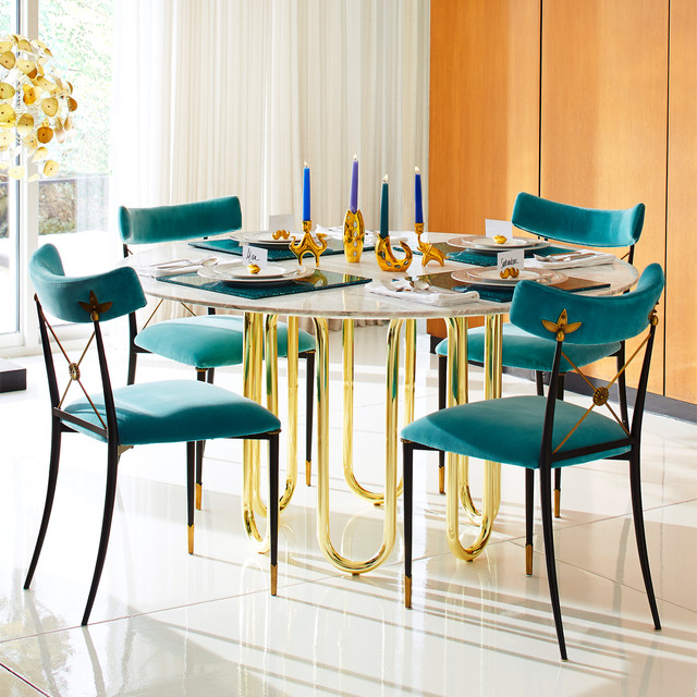 Rider Dining Chairs Contemporáneo, Jonathan Adler Dining Room Chairs