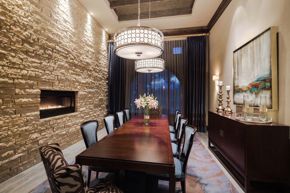 Dining room - contemporary dining room idea in Austin