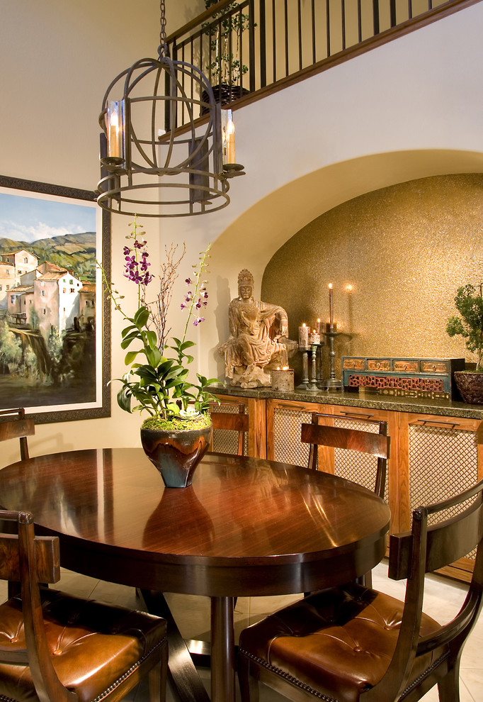 Design ideas for a contemporary dining room in San Diego.