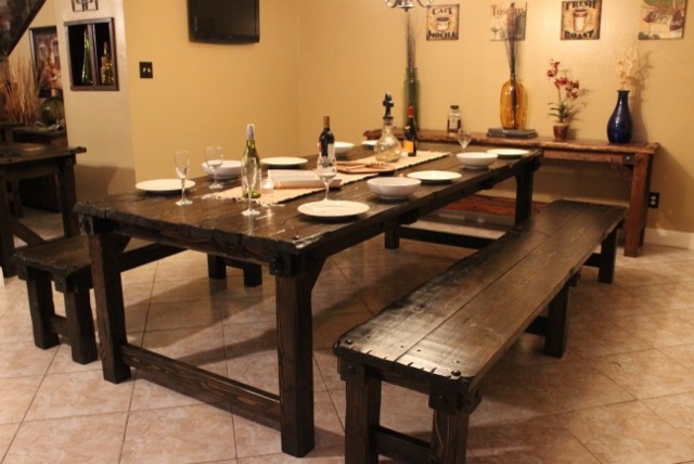 RUSTIC CABIN) Custom Medieval Dining Collection - Rústico - Comedor -  Houston - de Old World Italian Rustics LLC | Houzz