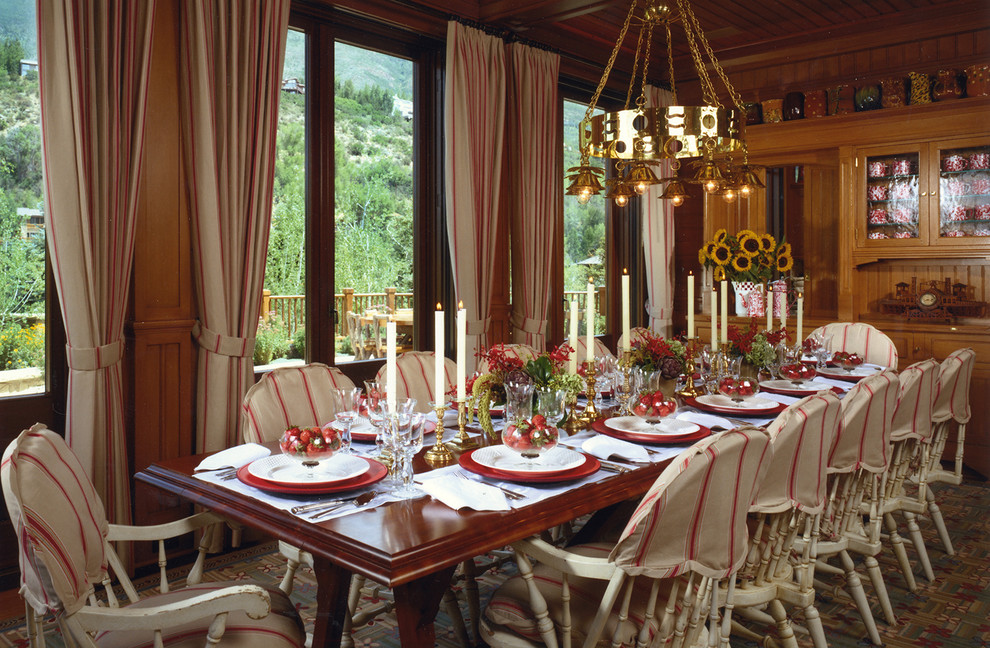 Elegant dining room photo in Denver