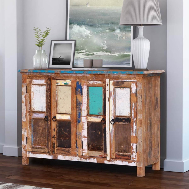 Salinas Rustic Reclaimed Wood Furniture Sideboard Buffet Dining Room San Francisco