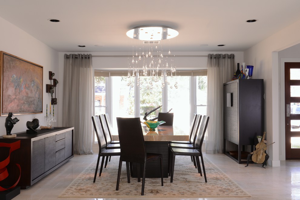 Inspiration for a transitional dining room remodel in Dallas
